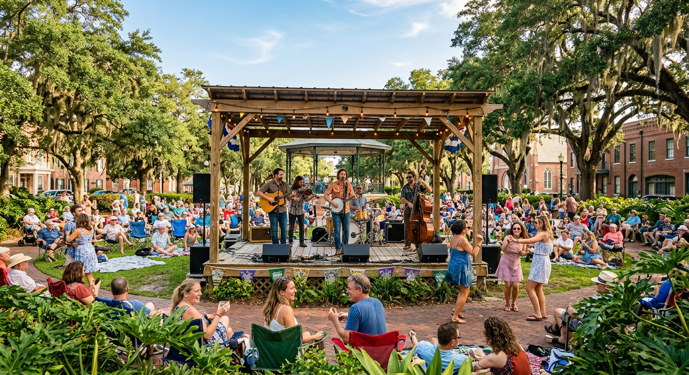 Live band playing jazz music at Pensacola JazzFest 2026